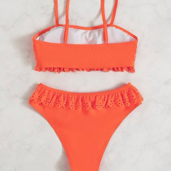 NEW bandeau style w/straps bikini top, cute color! Removable pads, Makes TAN POP - Picture 4 of 12